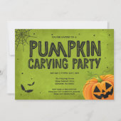 Halloween Pumpkin Carving Party Einladung (Vorderseite)