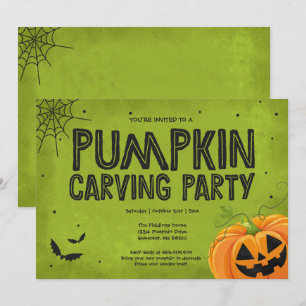 Halloween Pumpkin Carving Party Einladung