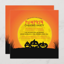 Halloween Pumpkin Carving Party Einladung
