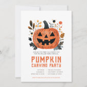 Halloween Pumpkin Carving Party Einladungen (Vorderseite)