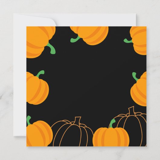 Halloween Pumpkin Carving Party Orange und Black Einladung (Rückseite)