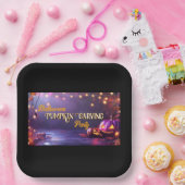 Halloween Pumpkin Carving Party Plate Pappteller (Party)