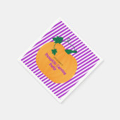 Halloween Pumpkin Carving Party Serviette (Ecke)