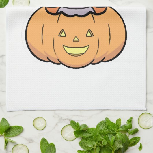 Halloween Pumpkin Cat   Geschirrtuch (Gefaltet)