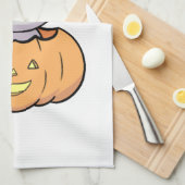 Halloween Pumpkin Cat   Geschirrtuch (Viertel Falte)