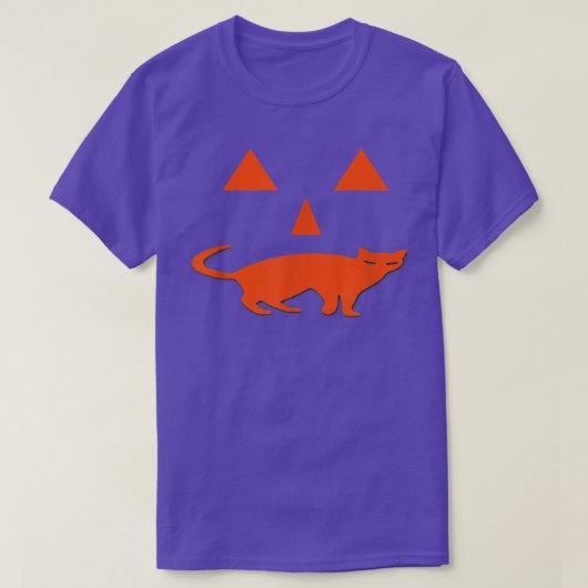 Halloween Pumpkin Cat Jack-o-Lantern - Spaß Spooky T-Shirt (Design vorne)