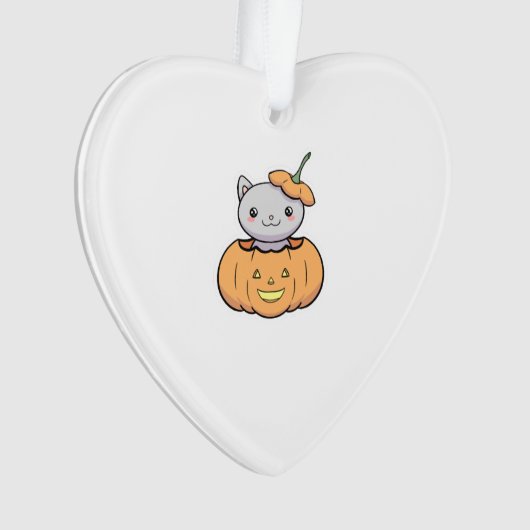 Halloween Pumpkin Cat   Ornament (Vorderseite)