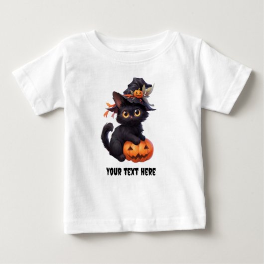 Halloween Pumpkin Cat Spooky Vintag Baby T-shirt (Vorderseite)