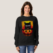 Halloween Pumpkin Cat Sweatshirt (Vorne ganz)