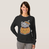 Halloween Pumpkin Cat   T-Shirt (Vorne ganz)