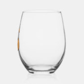 Halloween Pumpkin Cat Weinglas Ohne Stiel (Links)