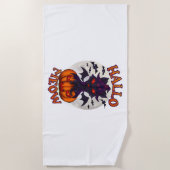 Halloween Pumpkin Catoween Strandtuch (Vorderseite)