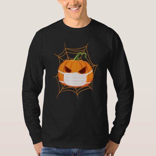 Halloween Pumpkin Costume 2020 With Face Mask T-Shirt (Vorderseite)
