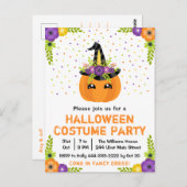 Halloween Pumpkin Costume Party White Postcard Postkarte (Vorne/Hinten)