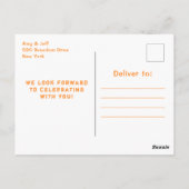 Halloween Pumpkin Costume Party White Postcard Postkarte (Rückseite)