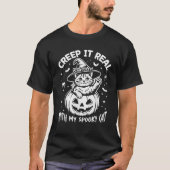 Halloween Pumpkin Creep It Real with My Spooky Cat T-Shirt (Vorderseite)