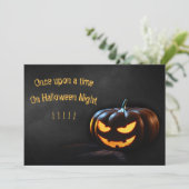 Halloween Pumpkin Creepy Horror Night Einladung (Stehend Vorderseite)