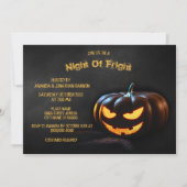 Halloween Pumpkin Creepy Horror Night Einladung (Rückseite)