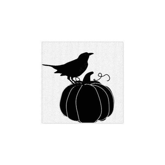 Halloween Pumpkin Crow Gummistempel (Prägung)