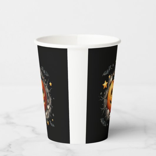 Halloween Pumpkin Cup Pappbecher (Links)