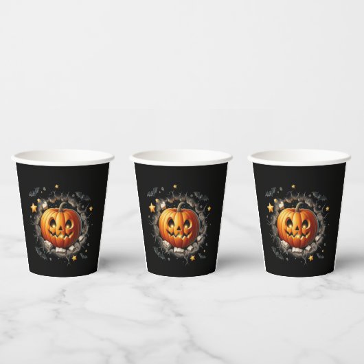 Halloween Pumpkin Cup Pappbecher (Multi)