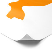 Halloween Pumpkin Dackel Jack-O-Lantern Costum Poster (Ecke)