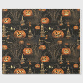 Halloween Pumpkin Dark Geschenkpapier (Flach)