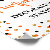 Halloween Pumpkin Decorator Station Zeichen Poster (Ecke)