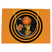 Halloween Pumpkin Dekoration Große Geschenktüte (Rückseite)