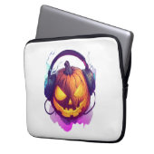 Halloween Pumpkin DJ Party Laptopschutzhülle (Vorderseite Links)