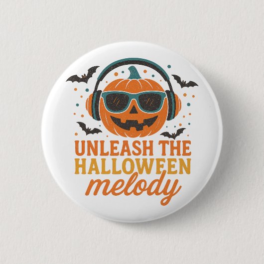 Halloween Pumpkin DJ Unleash Melody Music Button (Vorderseite)