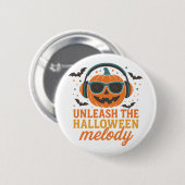 Halloween Pumpkin DJ Unleash Melody Music Button (Vorne & Hinten)