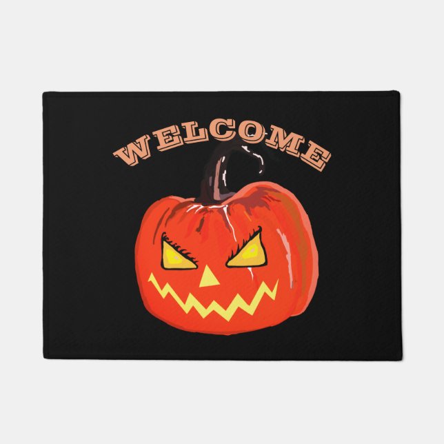 Halloween Pumpkin Door Mat Fußmatte (Vorderseite)
