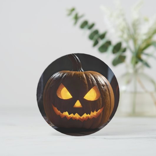 Halloween Pumpkin, Einladung (Stehend Vorderseite)