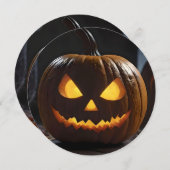 Halloween Pumpkin, Einladung (Vorne/Hinten)