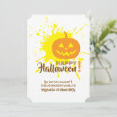 Halloween Pumpkin Einladung (Stehend Vorderseite)