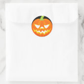 Halloween Pumpkin Emoji Runder Aufkleber (Tasche)