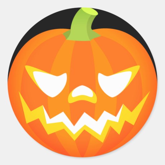Halloween Pumpkin Emoji Runder Aufkleber (Vorderseite)
