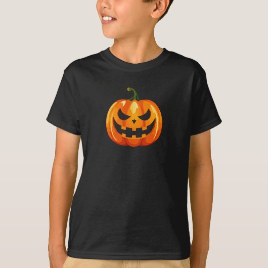 Halloween Pumpkin Face Beängstigend T-Shirt (Vorderseite)