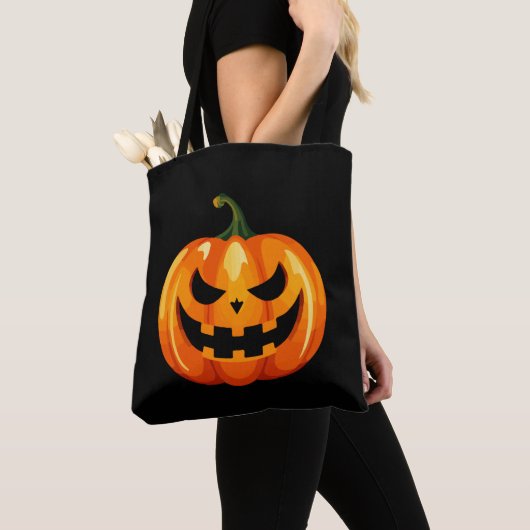 Halloween Pumpkin Face Beängstigend Tasche (Von Nahem)