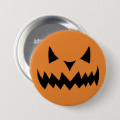 Halloween Pumpkin Face Button (Vorne & Hinten)