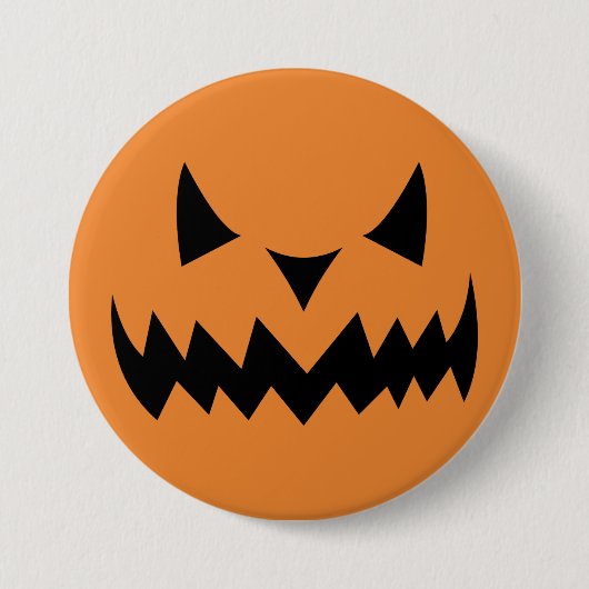 Halloween Pumpkin Face Button (Vorderseite)