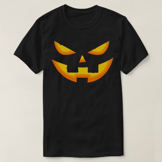 Halloween Pumpkin Face Design T-Shirt (Design vorne)