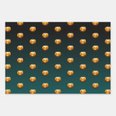 Halloween Pumpkin Face Geschenkpapier Set (Vorderseite)