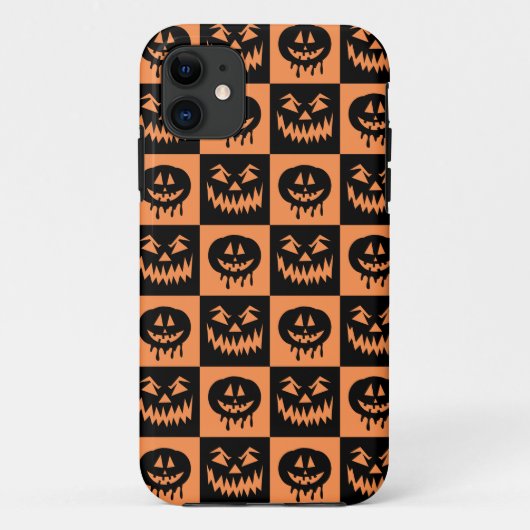 Halloween Pumpkin Face Ghost Spooky Muster Case-Mate iPhone Hülle (Rückseite)