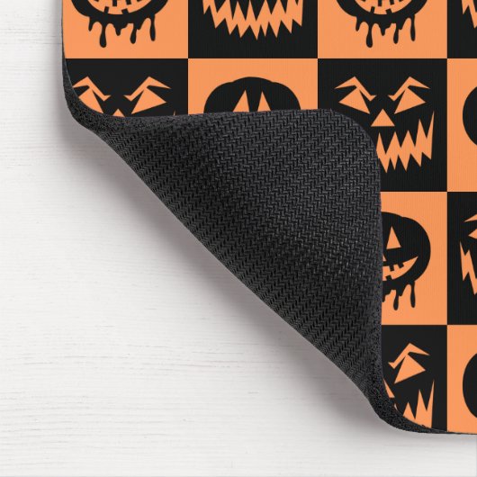 Halloween Pumpkin Face Ghost Spooky Muster Mousepad (Ecke)