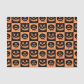 Halloween Pumpkin Face Ghost Spooky Muster Seidenpapier (Vorderseite)