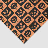 Halloween Pumpkin Face Ghost Spooky Muster Seidenpapier (Ausschnitt)