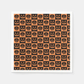 Halloween Pumpkin Face Ghost Spooky Muster Serviette (Vorderseite)