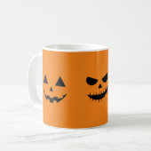 Halloween Pumpkin Face Holiday Tasse (Vorderseite Links)